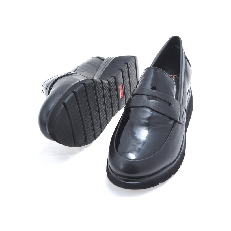 Mokasíny na platformě Ara 12-53702 černá 74056635
