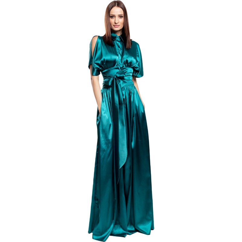 Loram Smaragdové společenské šaty