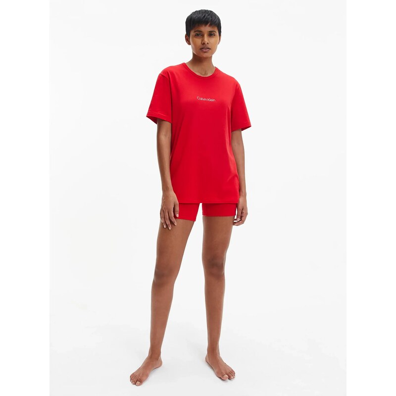 Dámské pyžamo - QS6764E - XMK - Rudá - Calvin Klein 113448121