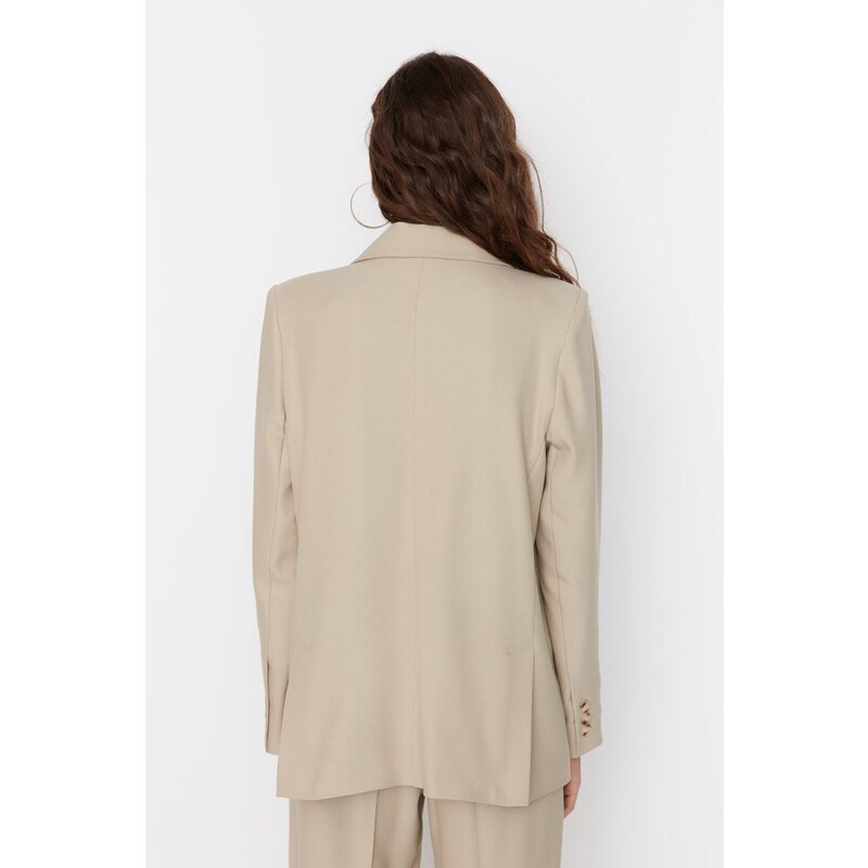 Trendyol Mink Regular Lined Woven Blazer Jacket