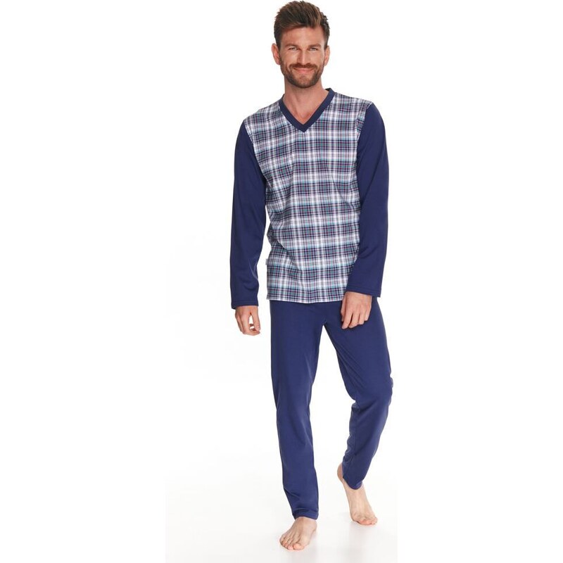 Taro Pánské pyžamo Victor tmavě modré