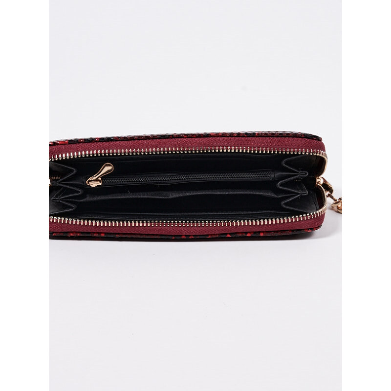 Women's wallet with snake pattern red Shelvt