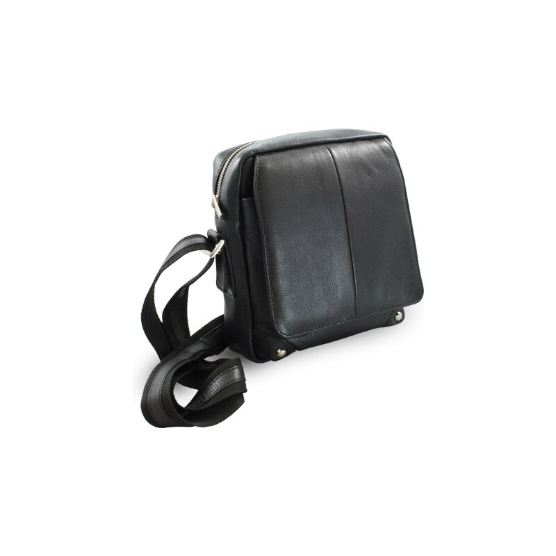 Arwel Pánský kožený crossbag Leonard, Černý
