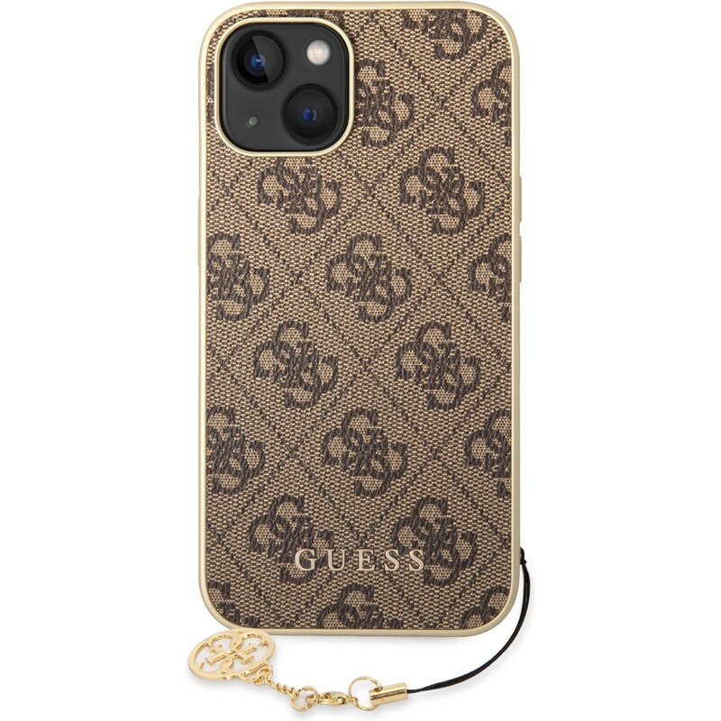 Ochranný kryt pro iPhone 14 - Guess, 4G Charms Brown