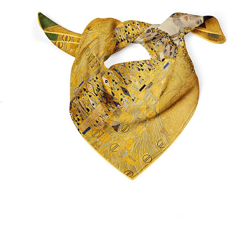 PLUMERIA Hedvábný šátek Adele Bloch, Gustav Klimt