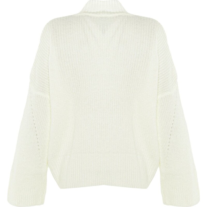 Trendyol Soft Textured Ecru Basic Knitwear Sweater