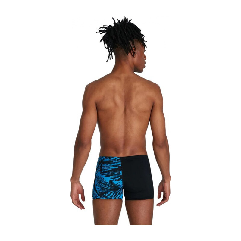 Pánské plavky Speedo Allover V-Cut Aquashort Black/Pool 32