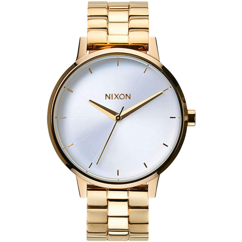 Topshop **Nixon Kensington Gold Watch with White Dial