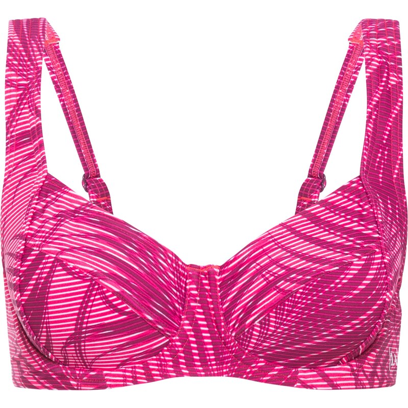 LASCANA ACTIVE Sportovní svršek bikin pink / bordó / bílá