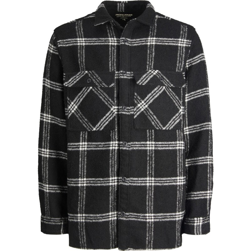 JACK & JONES Košile GORDON černá / bílá
