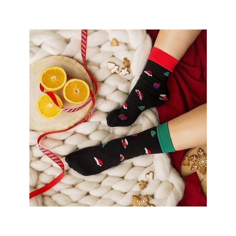 Gabriella Christmas 517 nero Dámské ponožky One size Nero