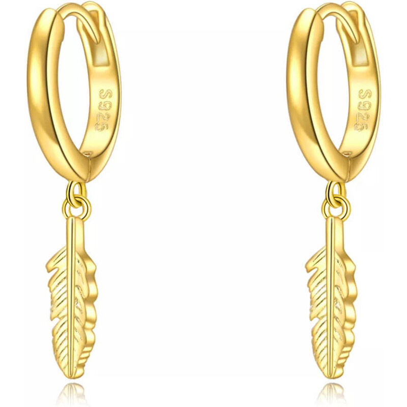 Olivie Stříbrné náušnice PEŘÍČKA GOLD 7110 74124504