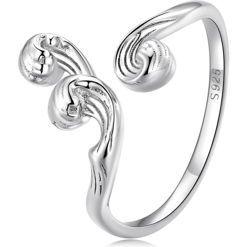 OLIVIE Stříbrný nastavitelný prsten WAVES 7125