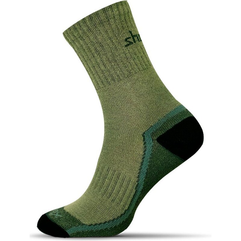 Buďchlap Tmavě zelené pohodlné pánské ponožky Sensitive