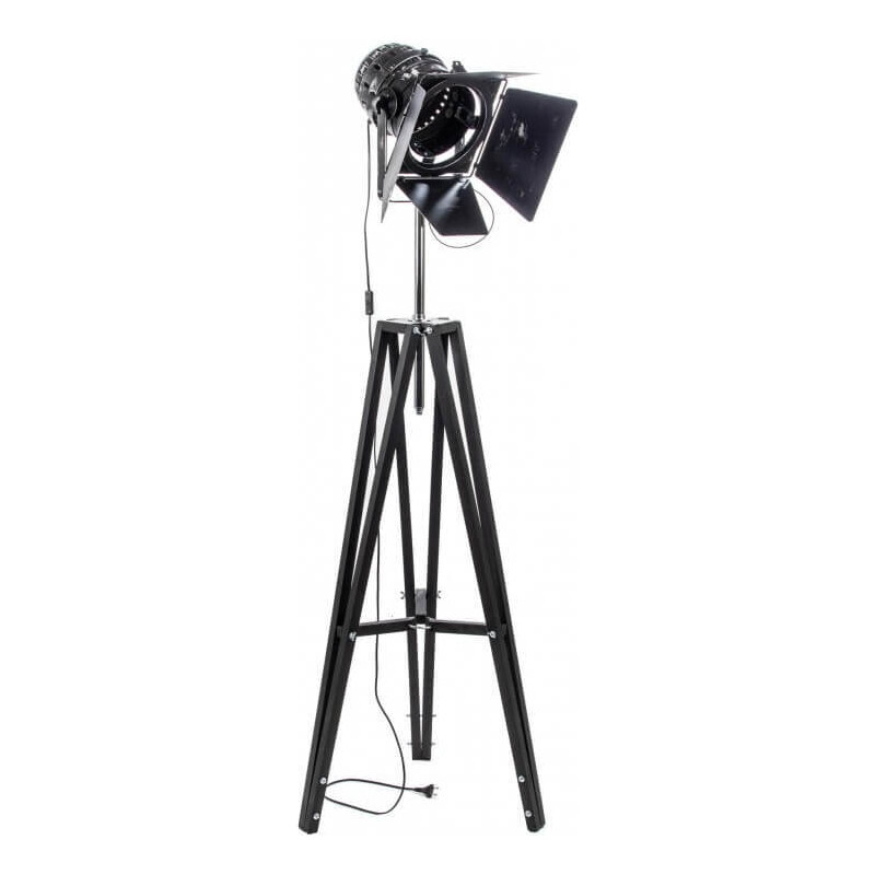 T-BIS Industriální stojací lampa trojnožka REFLEKTOR Black