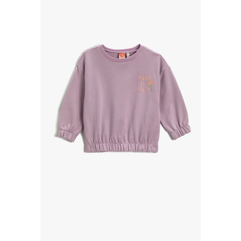 Koton Sweatshirt - Purple - Relaxed fit