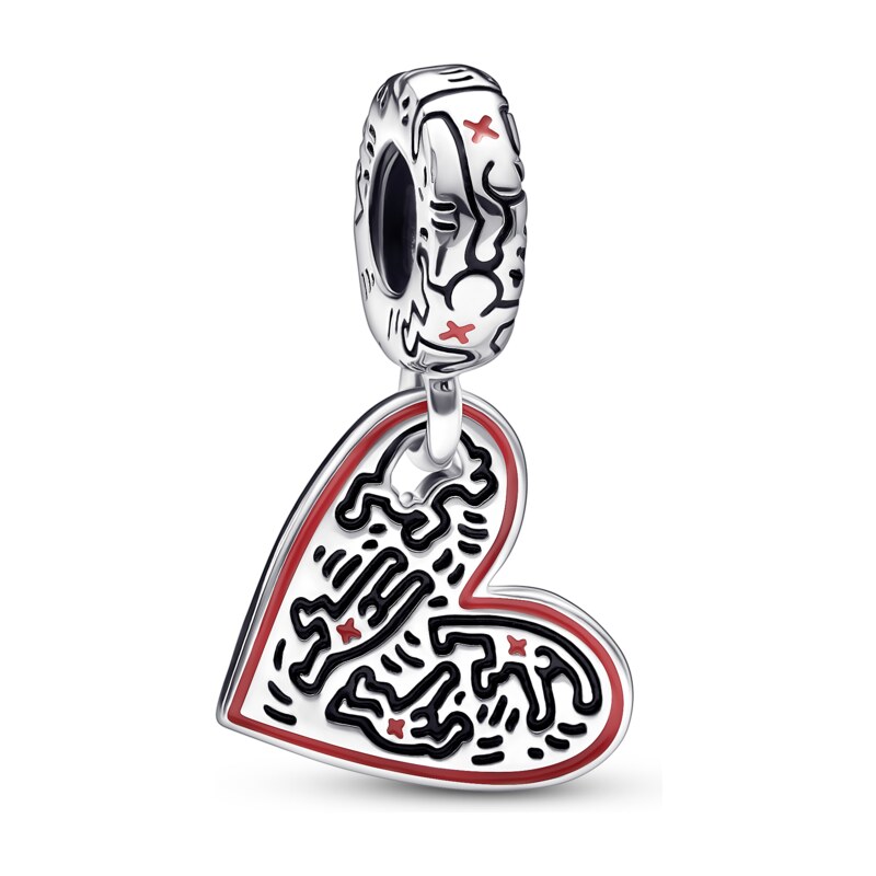 Keith Haring x Pandora přívěsek Umění linek, lidé a srdce