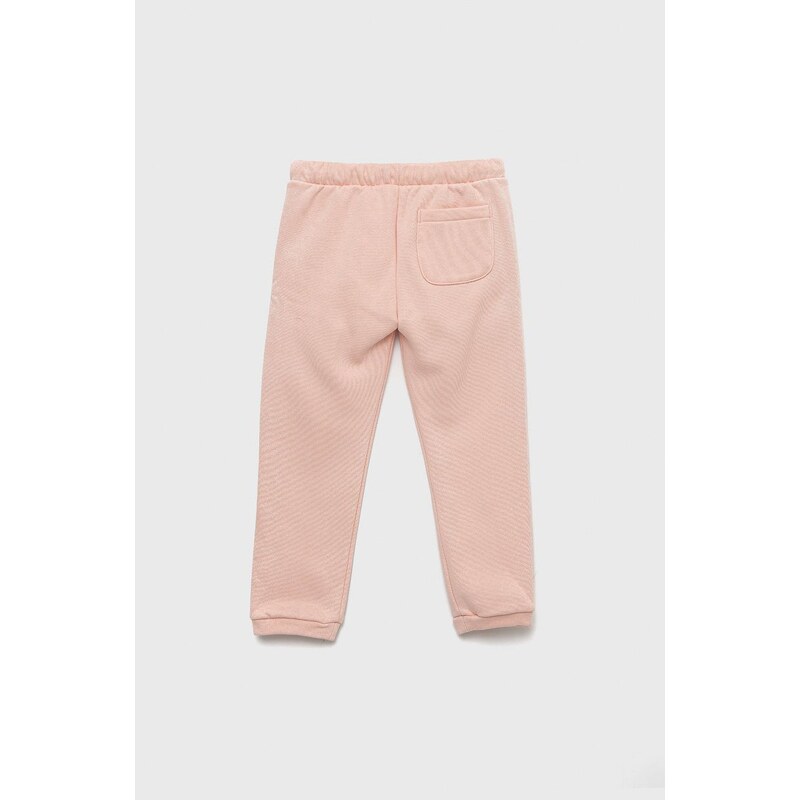 Dětské tepláky Calvin Klein Jeans růžová barva, s potiskem