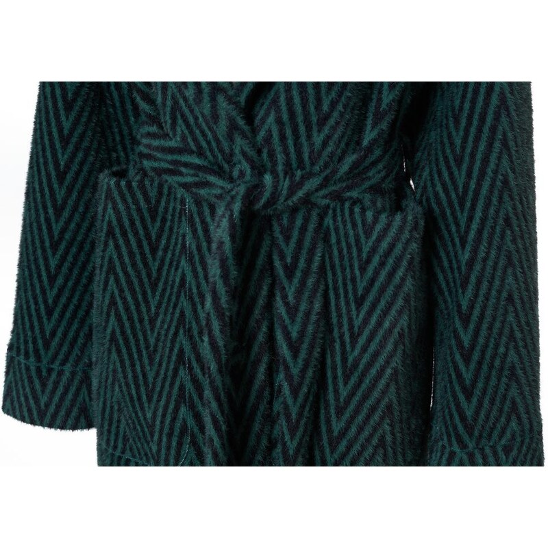 Due Linee Dámský oboustranný kabát smaragdový