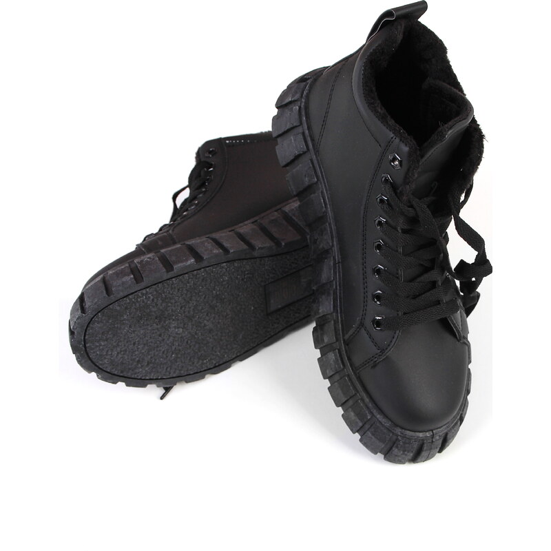 DoAndBe Černé kotníkové boty HL2115B
