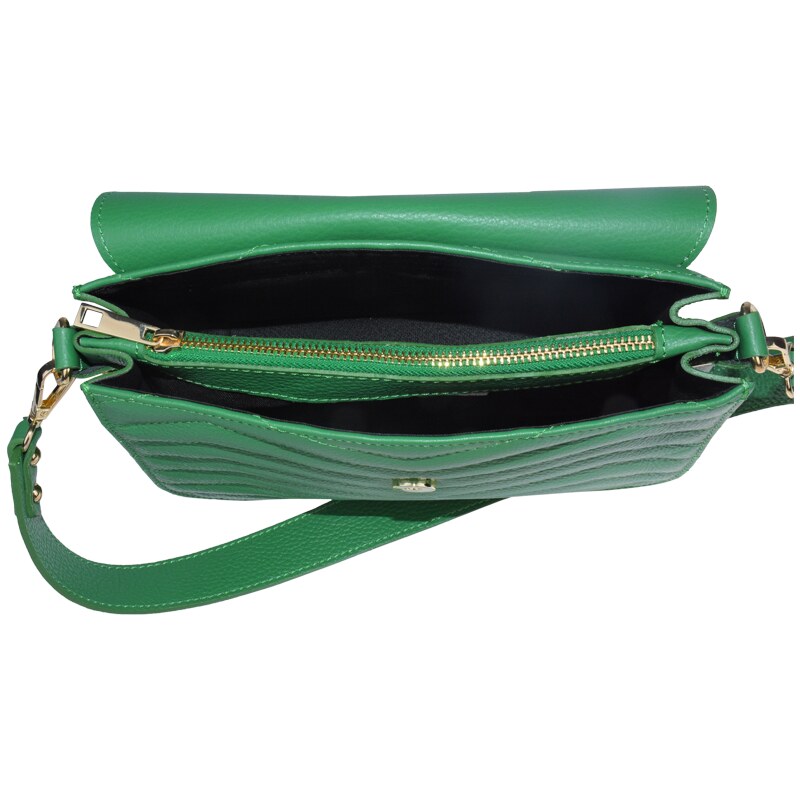 NovaKabelka.cz Kožená kabelka crossbody Patrizia Verde zelená