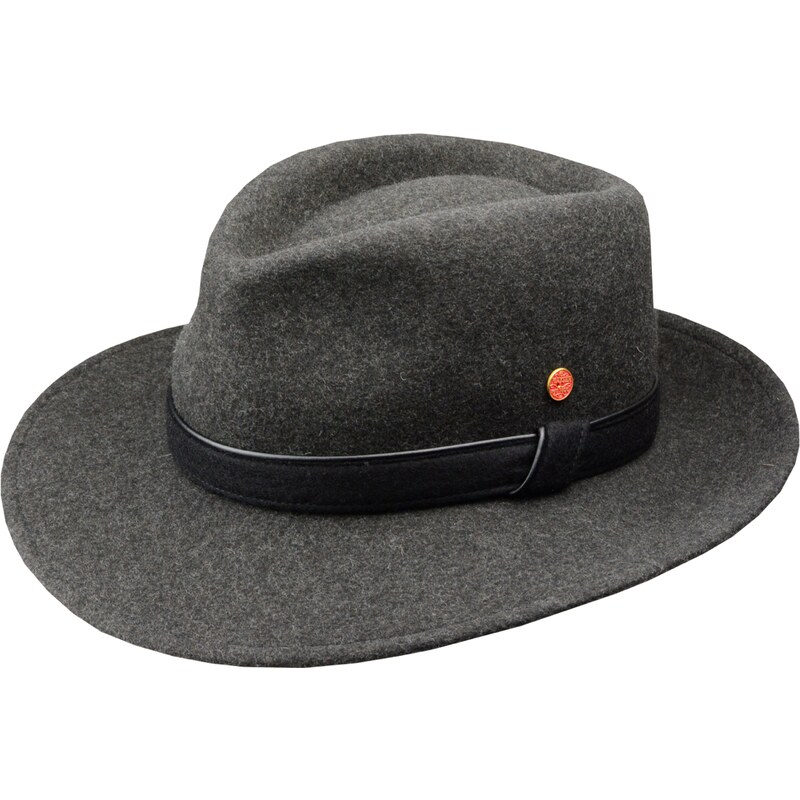 Cestovní nemačkavý voděodolný šedý klobouk Mayser - Doren