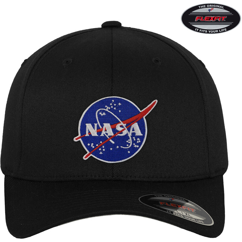 HYBRIS PRODUCTION AB Kšiltovka NASA Insignia Flexfit Cap černá
