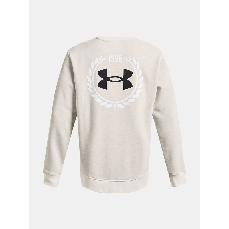 Under Armour Mikina UA Essential Heritge Flc Crw-WHT - Pánské