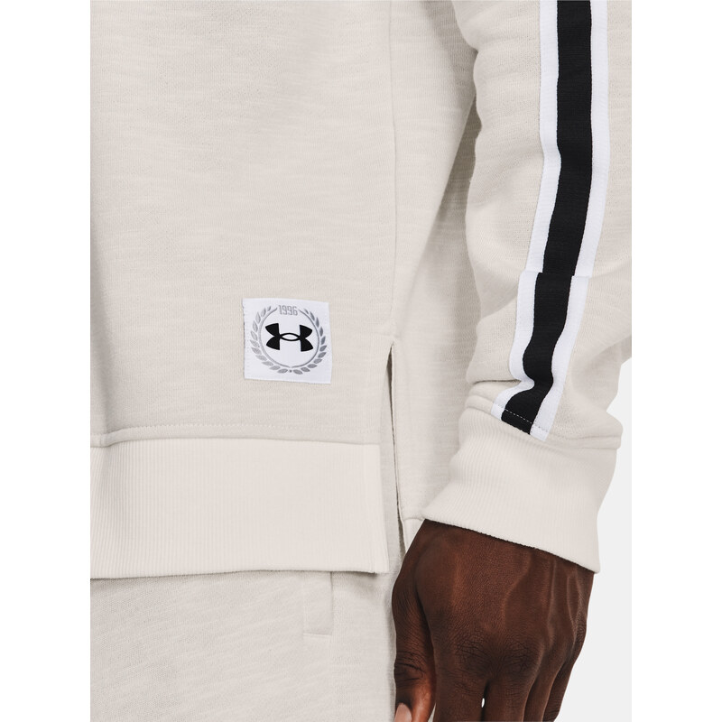 Under Armour Mikina UA Essential Heritge Flc Crw-WHT - Pánské