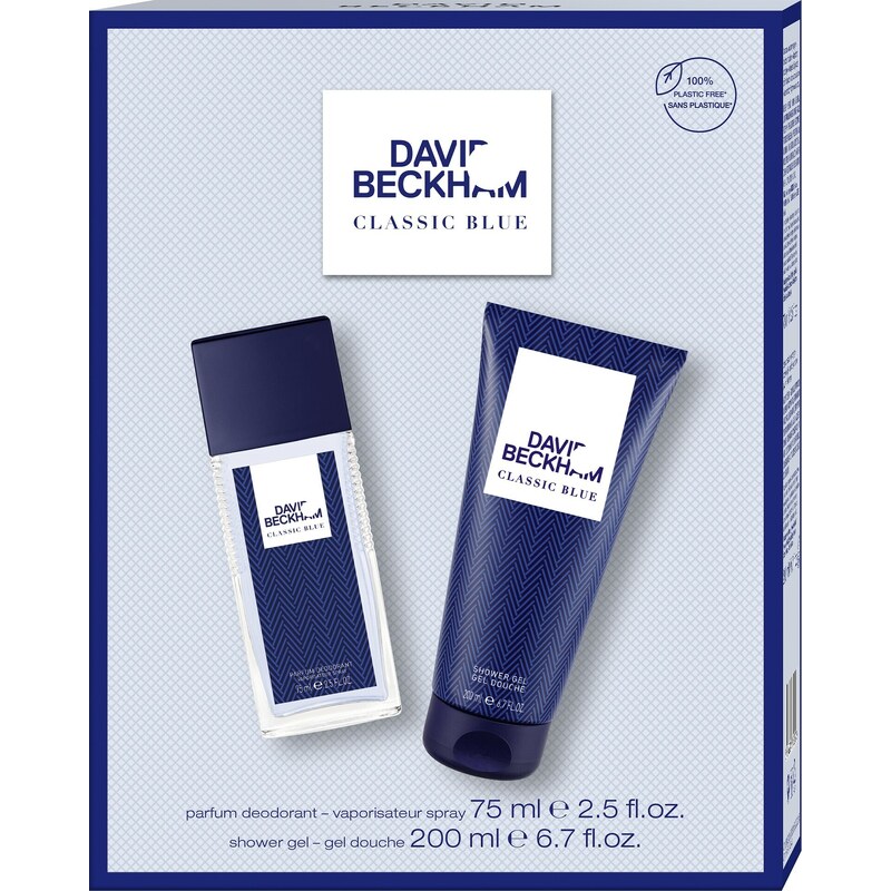 David Beckham Classic Blue - deodorant s rozprašovačem 75 ml + sprchový gel 200 ml