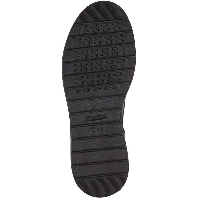 Kožené kotníkové boty Geox Phaolae dámské, černá barva, na platformě