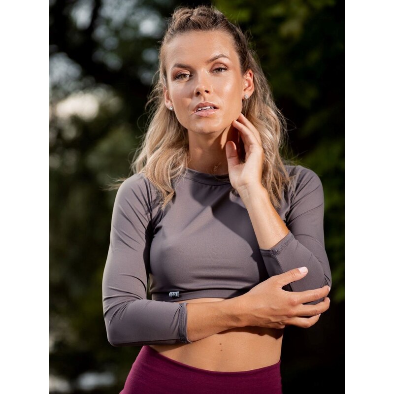 BHiStyle Fitness Crop Top EDIT mocha coffee