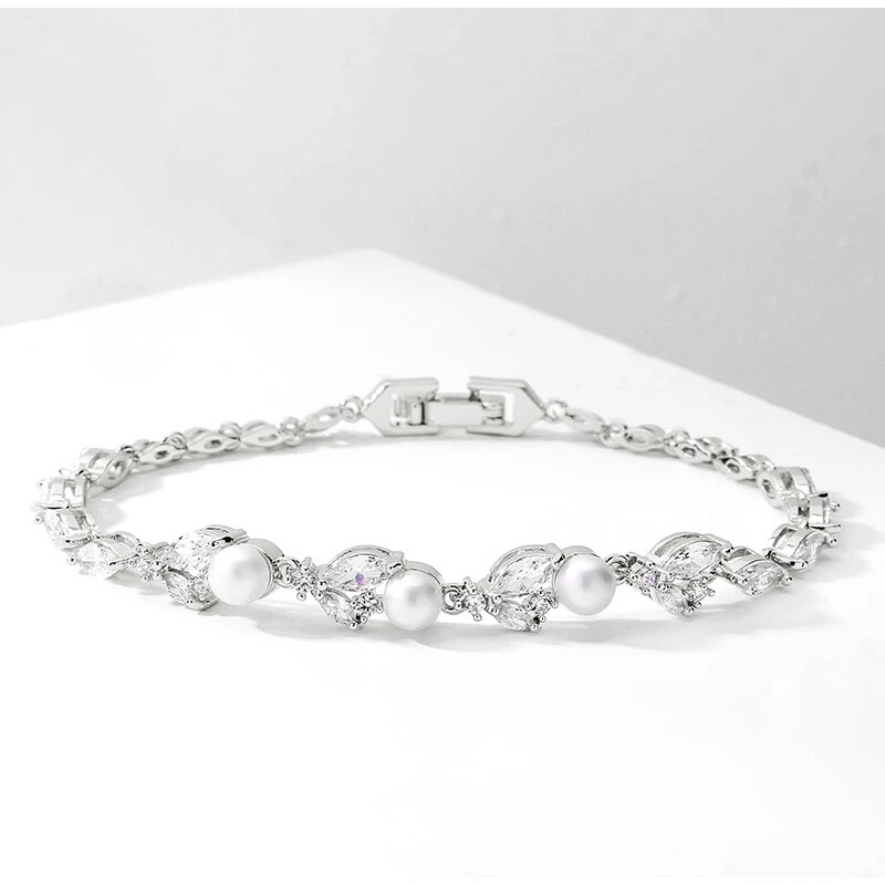 Éternelle Náramek s perlou a Swarovski Elements Barbara 74175500