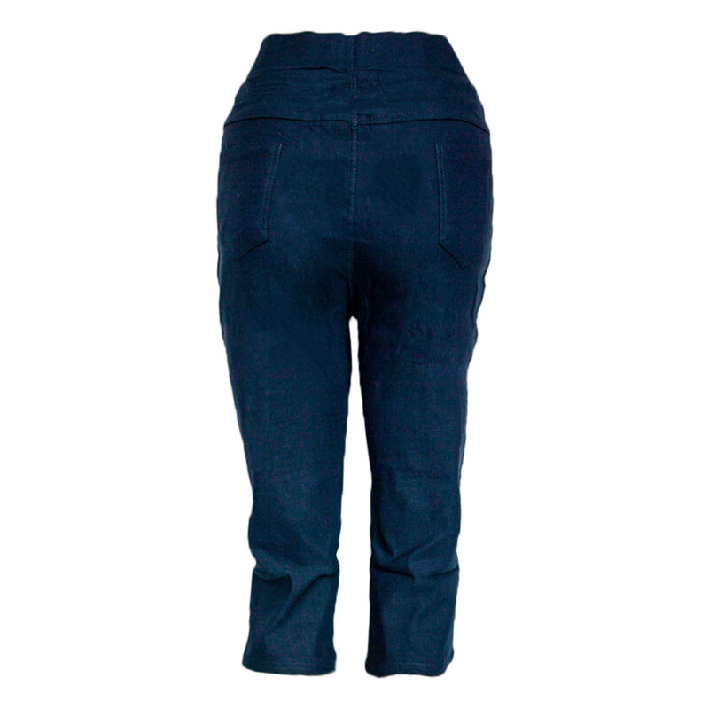 Clasic Fashion Tmavě modré dámské tříčtvrteční kalhoty