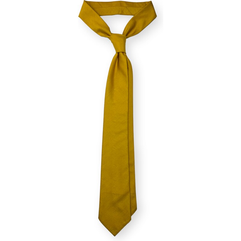 Kolem Krku Okrová bavlněná kravata Premium