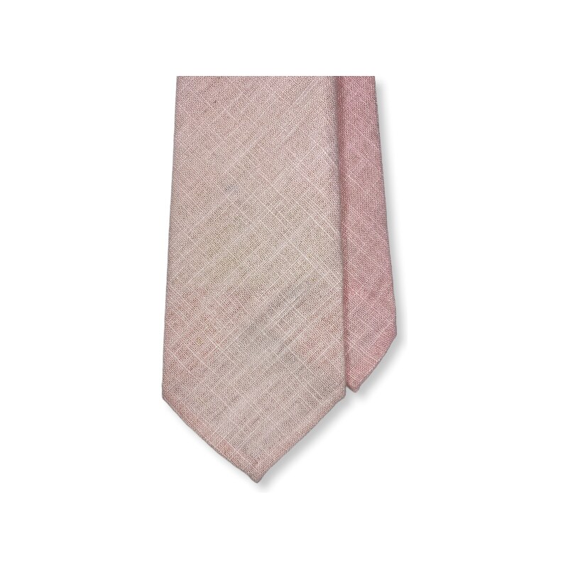 Kolem Krku Růžová lněná kravata Premium