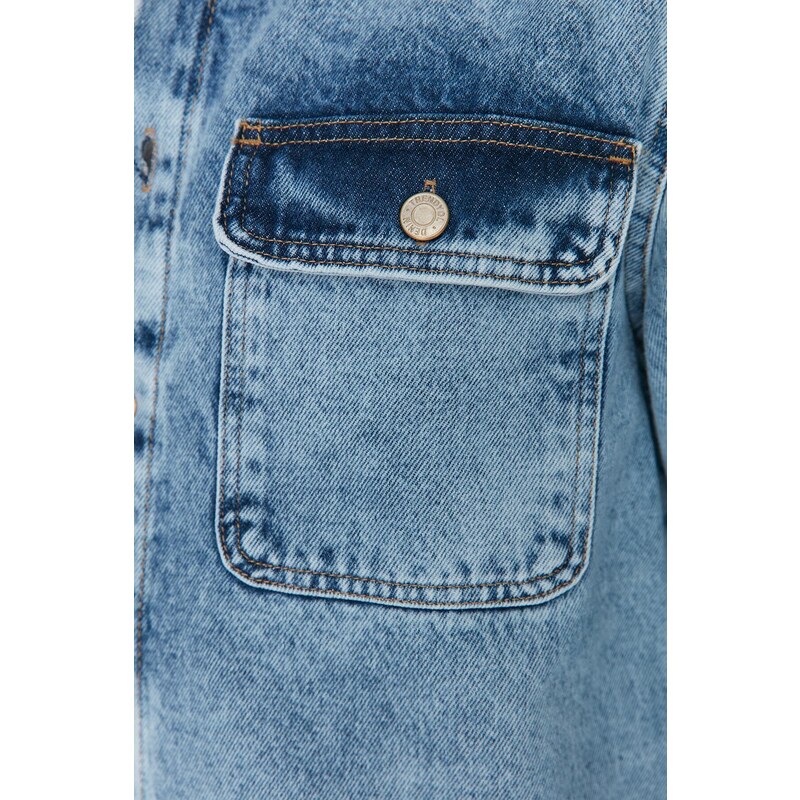 Trendyol Pánská modrá džínová bunda regular fit