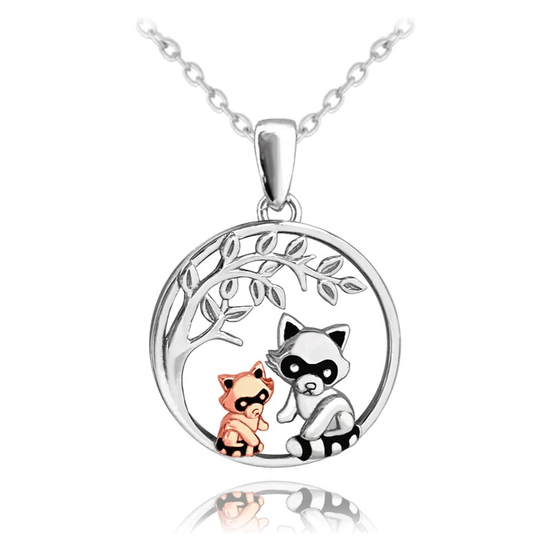 MINET Rose gold stříbrný náhrdelník MÝVAL