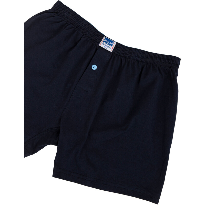 BASIC TMAVĚ MODRÉ PÁNSKÉ BOXERKY -DARK BLUE Tmavě modrá