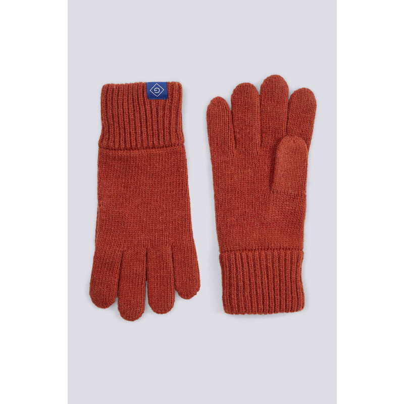 RUKAVICE GANT D2. RIB KNIT GLOVES červená None