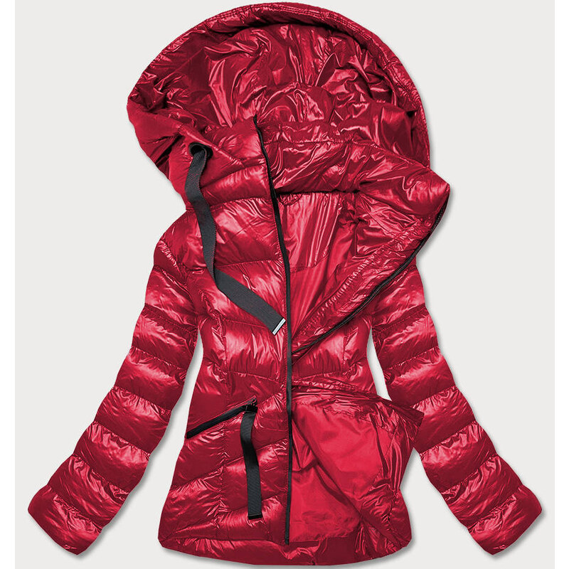 J.STYLE Krátká červená dámská zimní bunda (23066-(270)(1))