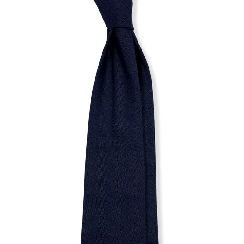 Kolem Krku Tmavě modrá bavlněná kravata Premium