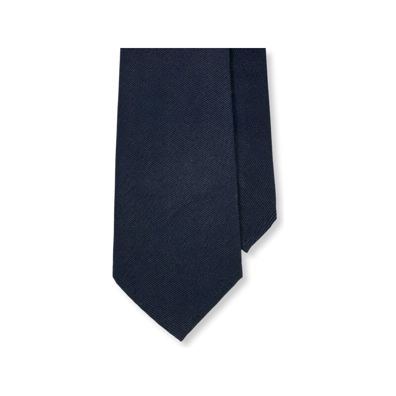 Kolem Krku Tmavě modrá bavlněná kravata Premium