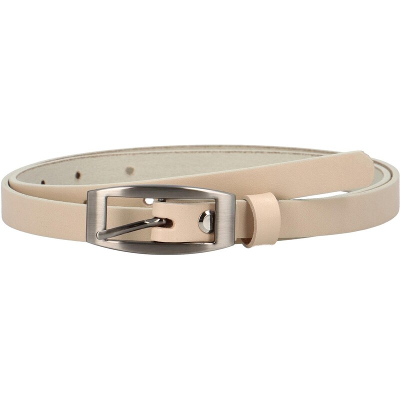 Penny Belts Dámský kožený opasek béžový - PB Esta 100 béžová 89460469