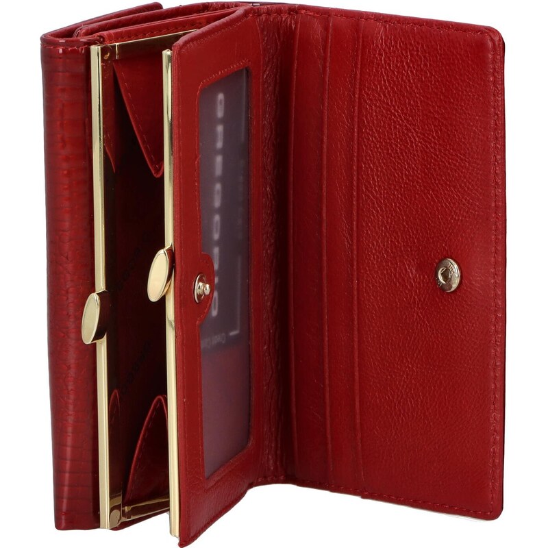 Dámská kožená peněženka červená - Gregorio Nikoss červená