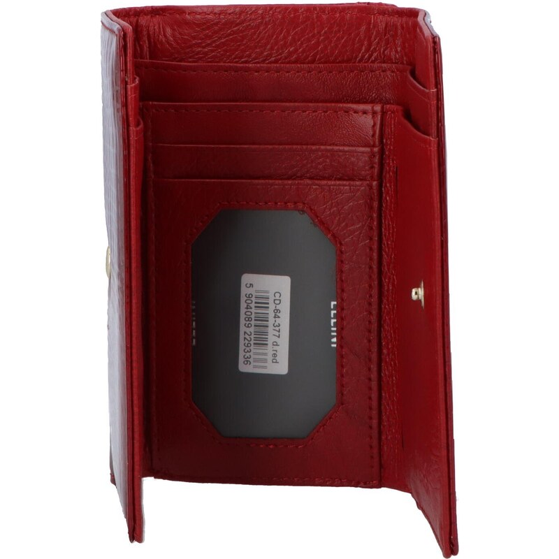 Dámská kožená peněženka červená - Ellini Liviana červená
