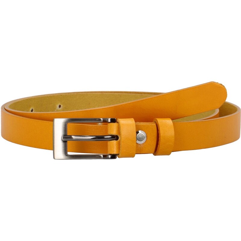 Penny Belts Dámský kožený opasek Yellou, žlutá vel. 100