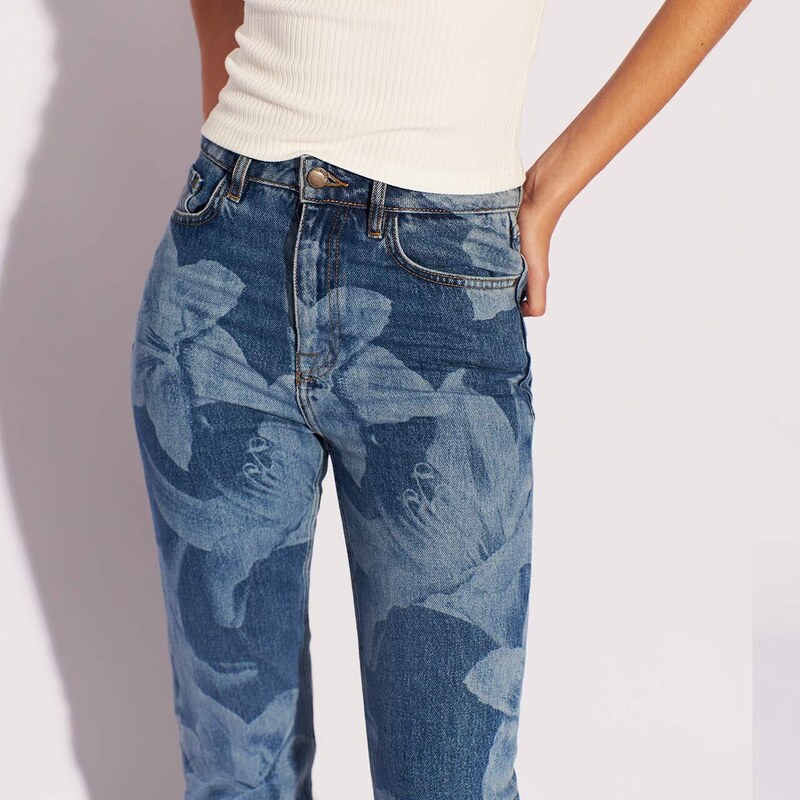 DESIGUAL Straight Cropped Jeans 34