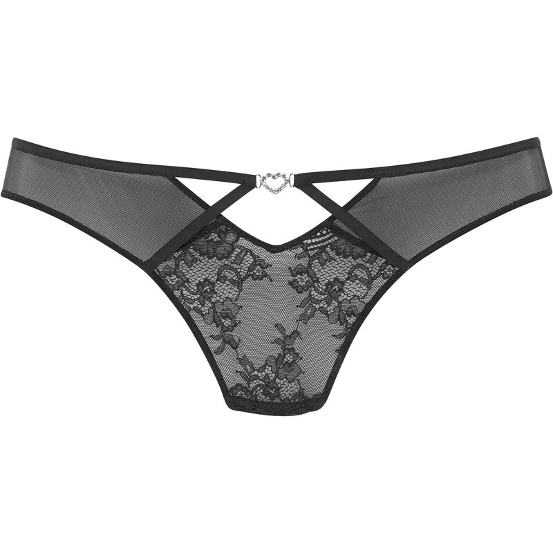 PETITE FLEUR GOLD Tanga černá