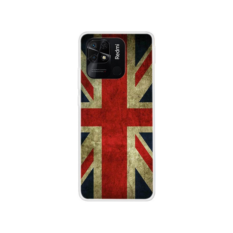 Pouzdro MFashion Xiaomi Redmi 10C - červené - Britská vlajka